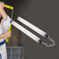 Apšviesti nunchaku, šviečiantys spalvotais LED, sportui, karatė, Wing Chun, 28 cm, 2 šviesos 26cm 4 lights