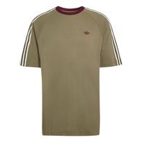 Adidas Originals Britcore Ringer Loose Fit Crew Neck Cotton Sports Short Sleeve T-Shirt Men Tops KV4446 M