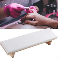 Hand Rest ,Professional ,Wood, Memory Foam Practical Accessories Soft Wrist Pad Support Manicure White