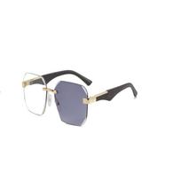 UV Protection Wood Grain Sunglasses Ultra-Light Scratch-Resistant Cycling Eyewear Outdoor Street Photography Rimless Sun Glasses