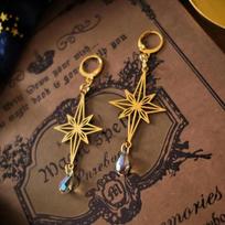 2026 New Vintage Bohemian Star Crystal Drop Earrings for Women, Gothic Celestial Mystic Star Dangle Earrings Gift