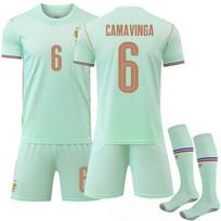 2026 FIFA Pasaulio taurės Prancūzija išvykos #6 CAMAVINGA Sportinio treniruočių rinkinys su kojinėmis Paaugliams Vaikams Suaugusiems Individualus vardas Futbolo aprangos komplektas 16