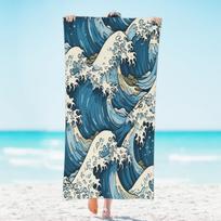 Sunflower Bee Yellow Plaid Beach Towel, Large Microfiber Quick Dry Lightweight Pool Bath Towels Sand Free Beach Blanket Summer W30*H60(CM)