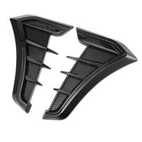 Car styling exterior accessories 1 pair universal black carbon car fender side vents air intake hole grille sticker cover juoda