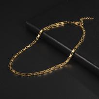 My Shape Paperclip Chain Stainless Steel Choker Necklaces for Men Women Link Oval Cable Chain Fashion Jewelry DIY Accessories 35cm
