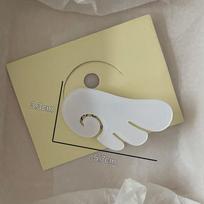 [ZYAS]Kawaii Angel Wing Hair Clip Lightweight Comfortable Hairpin Acrylic Barrettes Decoration For Daily Parties Weddings