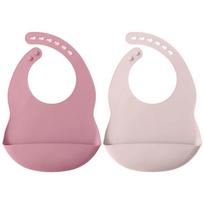 2PCS Toddler Silicone Breastplate Baby Bib Waterproof Solid Color Infant Bibs Newborn Feeding Burp Cloth Drooling Scarf Suit 0-5years