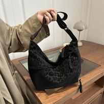 Leopard Print Fashi Dumpling Bag Casual Multi-pocket Commuter Handbag Simple Large Capacity Crossbody Bag Women's Shoulder Bag juoda