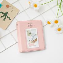 64 kišenių albumas, skirtas Polaroid nuotraukų albumui Mini momentinis nuotraukų dėklas, skirtas Fujifilm Instax mini albumui WBL 3 inch rožinė