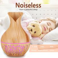 Air Aroma Oil Diffuser LED aromaterapinis drėkintuvas ruda