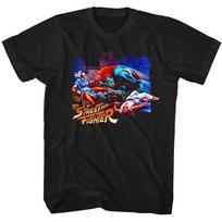 Street Fighter Alley Fight Slim Fit Black Unisex T-shirt S