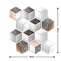 10/20pcs 3D Stickers Pvc Self-adhesive Creative Wall Stickers TV Background Wallpaper Wall Decor Waterproof Peel and Stick Tile 10PCS beige