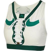 Nike Dri-FIT Swoosh Air Force 1 Logotipo Spausdinimas Vidutinio Palaikymo Sportinis Liemenėlė Moteriški Apatiniai Baltas Žalias DD1433-133 XL white
