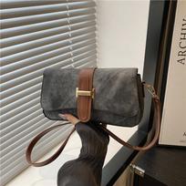 Niche design high-end baguette bag shoulder messenger bag casual versatile texture commuter bag women juoda