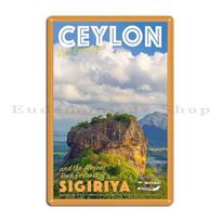 Vintage Ceylon Sri Lanka Travel Poster  Metal Plaque Wall Decor Personalized Tin Sign for Pub Man Cave Funny Retro Art 20x30cm（7.8x11.8inch）