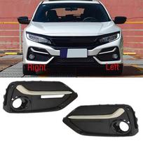 For Honda Civic Hatchback - Car Front Bumper Fog Light Lamp Frame Cover Foglight Foglamp Trim Lid Bezel 1pc left