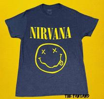 New Nirvana Band Heather Blue Mens Grunge Vintage Unisex T-Shirt M