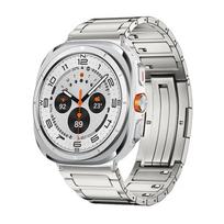 Titano apyrankė su greito atsegimo mechanizmu Samsung Galaxy Ultra Watch 47mm Prabangus apyrankės dirželis Correa for GALAXY Watch Ultra 7 Band Galaxy Watch Ultra mėlyna