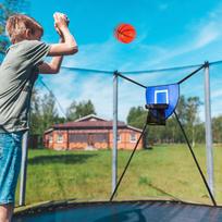 Basketball Hoop For Trampoline With Enclosure Basketball Stand Easily Installation Trampoline Attachment Accessories For Kids Children One Size