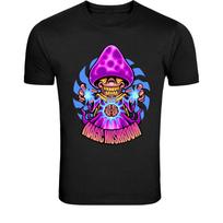 Magic Mushroom Psychedelic T-Shirt - Trippy Shroom Graphic Tee L