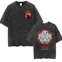 Bad Omens Band Music Tour Washed Oversized T Shirt Retro 90s Men Women Short Sleeve Y2k Hip Hop T-shirt Casual Streetwear Clothing L