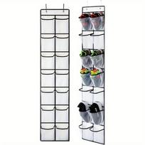 Shoe Storage Rack on Door–Hanging Organizer with 14/24 Mesh Bags for Wardrobe Entryway,Bedroom – Fits Men's Shoes&Women's Heels