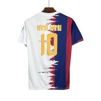 Specialus leidimas Messi Neymar jr NAMA KAMU Bendradarbiavimas Vyriški Marškinėliai Sportiniai Laisvalaikio Lauko Treniruotėms Kvėpuojantys Greitai Džiūstantys Drabužiai S