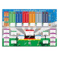 Vokietija/JK 2024 Europos futbolo tvarkaraščio plakatas 2024 Euro futbolo rungtynių sieninis tvarkaraštis Plakatas Lengvai skaitomas 21x63cm