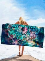 1 x Bohemian Quick Dry Microfiber Beach Towel Great for Swimming Fitness Yoga Ideal Travel Companion Tropical Floral Design Ligh W40*H60(CM)