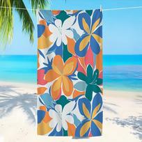 Colorful Floral Beach Towel Microfiber Quick Dry Soft Machine Washable Yoga Travel Swimming Camping Swimming Pool Vacation W40*H60(CM)