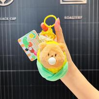 Cute Cartoon Plush Vegetable Keyring Featuring Scream Expression For Fun Decor Bear Corn Bubble