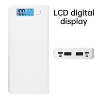 8*18650 Dual USB Power Bank Cases Micro Type C 5V 2.4A DIY Portable Battery Storage Box Powerbank Holder Shell With LCD Display balta