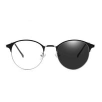 Fashion Photochromic Optical Sunglasses Anti Blue Light Blocking Eyeglasses for Man Woman Metal Frame Eyewear UV400 Sun Glasses