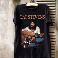 Cat Stevens Signature Guitarist 80s 100% Cotton T-shirt Mens Tees Top S To 5XL 2F1251 S įvairiaspalvis