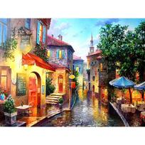 Deimantinis siuvinėjimas 5D „pasidaryk pats“ deimantinis paveikslas Lietingame mieste Deimantinis paveikslas Gražus vaizdas Siuvinėjimas kryželiu 20X30CM