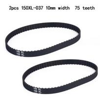 150XL037 paskirstymo diržas 75 dantys juodas guminis pavaros diržas 10 mm pločio 2pcs