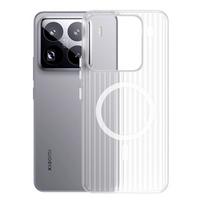 Suitable for Xiaomi 15 Ultra Corrugated Magnetic Suction Mobile Phone Case Matte Redmi K80 Grating Anti-fall Protection Case M14pro Mi 15