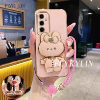 Phone Case For Honor 400 Smart Lite 200Pro 300 100 90 80 70 60 50SE Rabbit Mirror Bracket,Hand Rope Electroplated Soft Shell For Honor 400