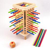 Mediniai žaidimai spalvingi pagaliukų žaidimai kauliukų žaidimai matematika Montessori žaidimai tėvų ir vaikų interaktyvūs žaislai