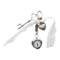 Vintage Heart Pocket Watch Keychain Romance Alloy Designs Special Gifts for Lovers balta