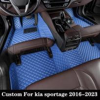 Custom Car Floor Mat For Kia Sportage 4 2017 2018    2022 2023 Cushion Cover Luxury Carpet Foot Pad Auto Driver-Black