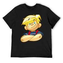Dennis The Menace Cartoon blue eyes T-Shirt topping T-shirts man Clothing fitted t shirts for men S juoda