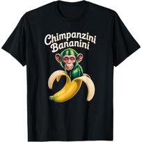 Chimpanzini Bananini Italian Brainrot Meme T-Shirt S juoda