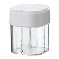 4-in-1 Spice Shaker 4 Grids Spice Container with Lid Salt and Pepper Shaker for Travel Camping Picnic balta