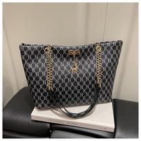 Tote Bag - Fashionable Commuter Shoulder Bag - Retro Handbag juoda