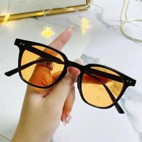 New Fashion Square Frame Blue Light Blocking Sunglasses Outdoor Small Frame Shades Goggle Men Women Driving Cycling Eyeglasses as picture oranžinė