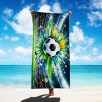 1pc,Minimalist,Crazy Football Design,Beach Towel,Oversized Ultra-Fine Microfiber Beach Towel,Quick-Dry Lightweight Soft Swimming W40*H60(CM)