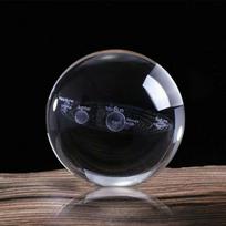 Svaiginantis lazeriu graviruotas Saulės sistemos rutulys 3D miniatiūriniai planetų rutulys stiklinis gaublys dekoras Only Ball(No Base)