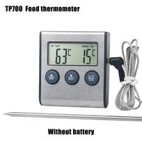 TP700/TP710 Digital LCD Kitchen Cooking Thermometer Meat Food Temperature for Oven BBQ Grill Timer with Stainless Steel Probe