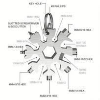 18-in-1 Snowflake Multi Tool Outdoor Camping Travel Camping Adventure Daily Survival Tools Stainless Screwsdriver Bottle Opene juoda